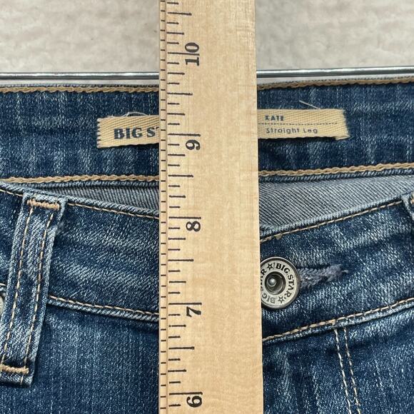 Big Star 1974 Jeans Womens 27 Blue Kate Straight Leg Denim Medium Wash Stretch - Picture 10 of 12